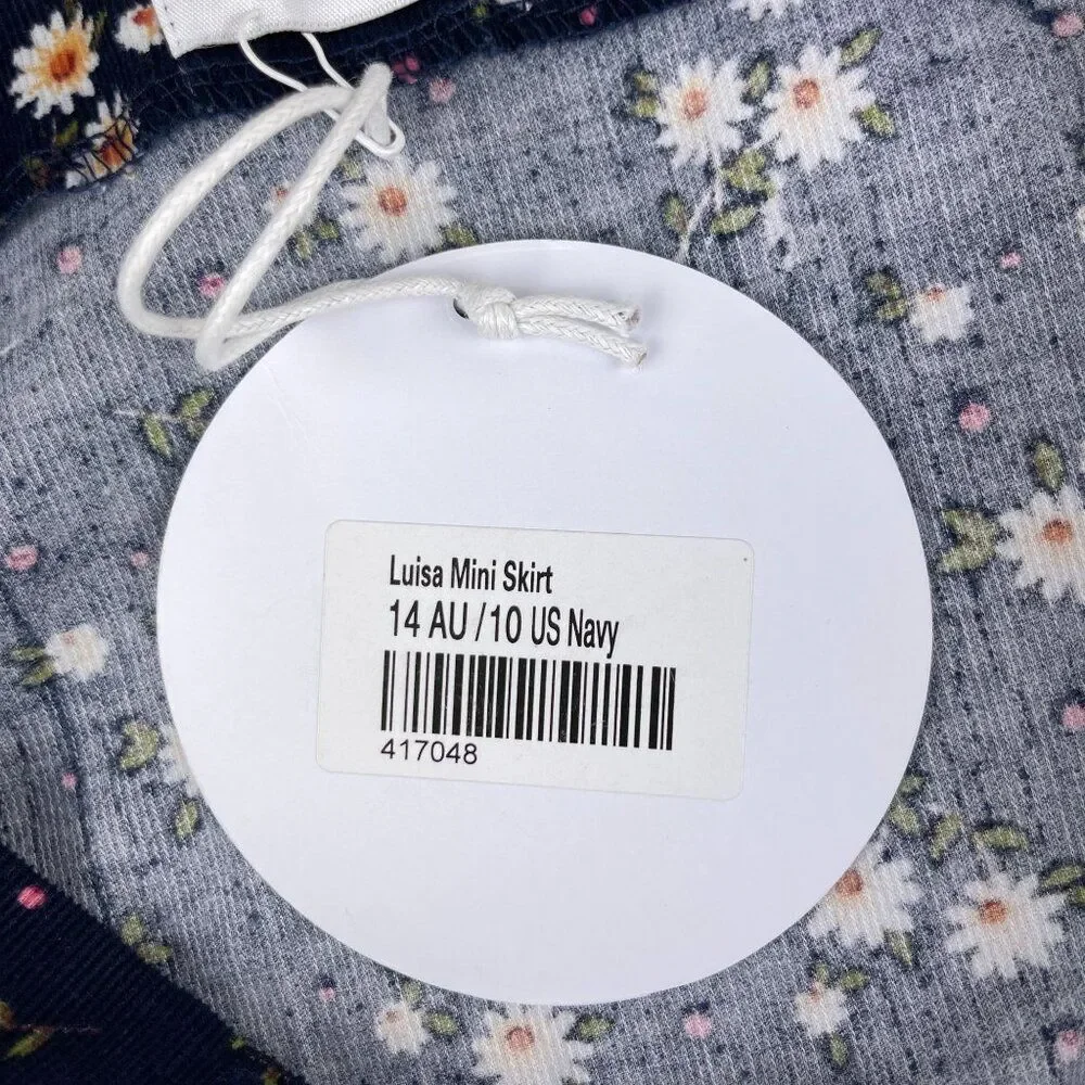 Princess Polly NWT Luisa Daisy Floral 90s Corduroy Mini Skirt